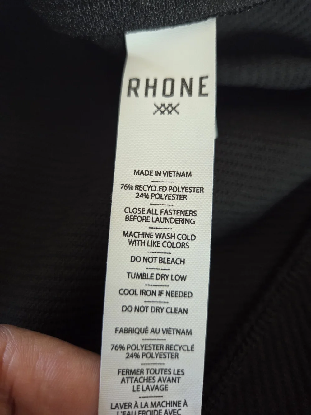 Rhone | Quantum Men's Black Crewneck Sweater